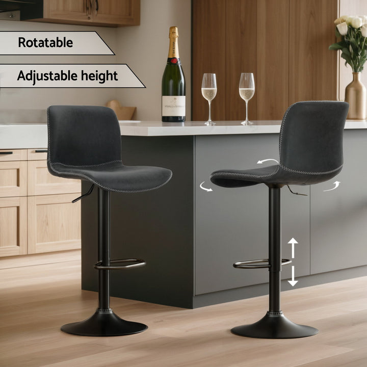 Deville Bar Stool - Black Set of 2