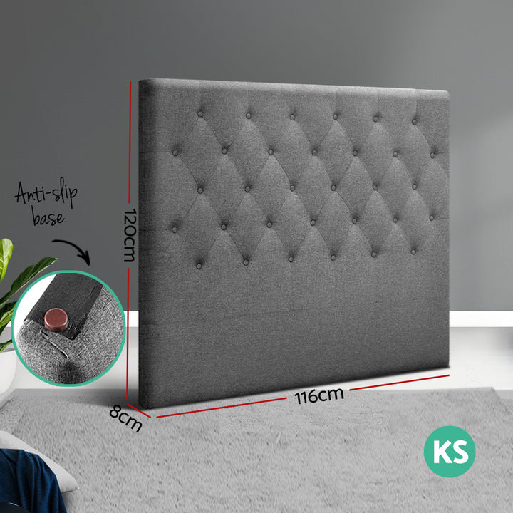 Marlo King Headboard - Grey