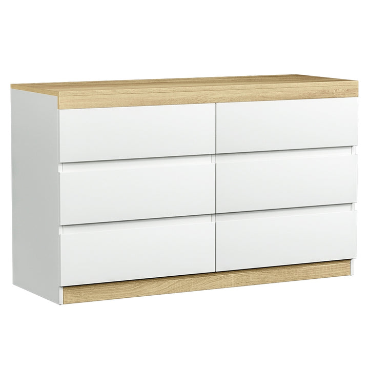 Jesse Six Drawers - Natural/White