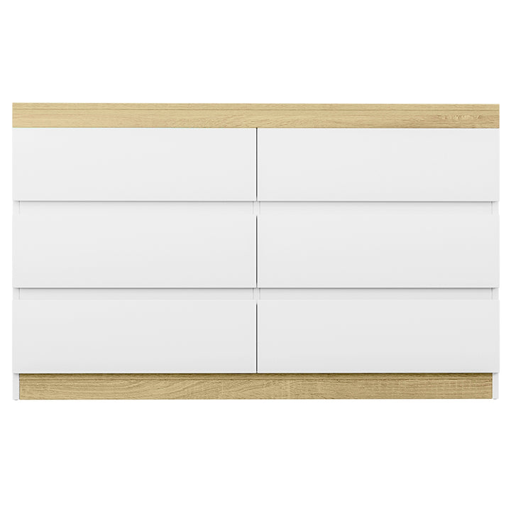 Jesse Six Drawers - Natural/White