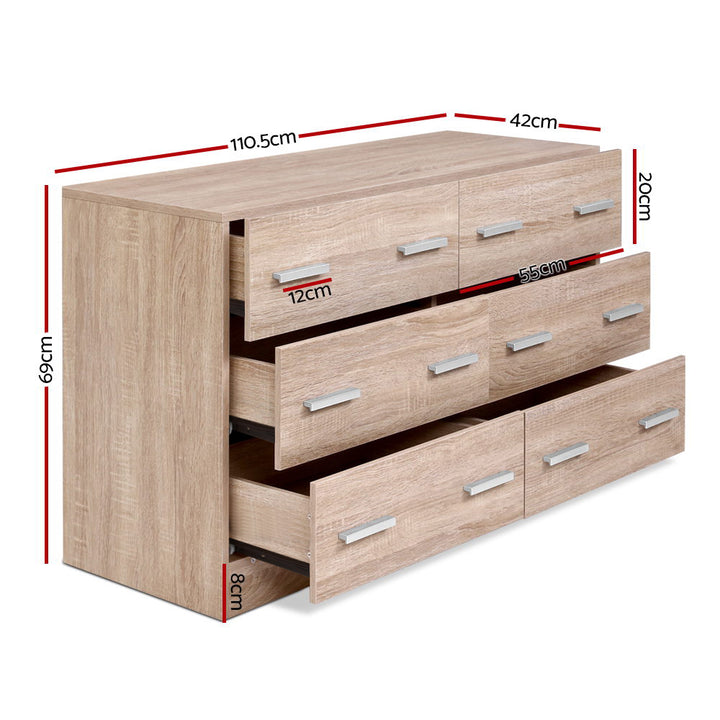 Amsterdam Six Drawers - Natural