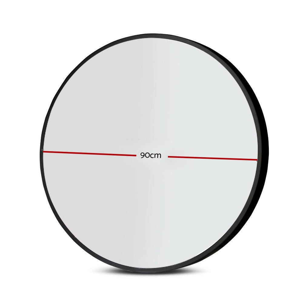 Classic Round Mirror - Black