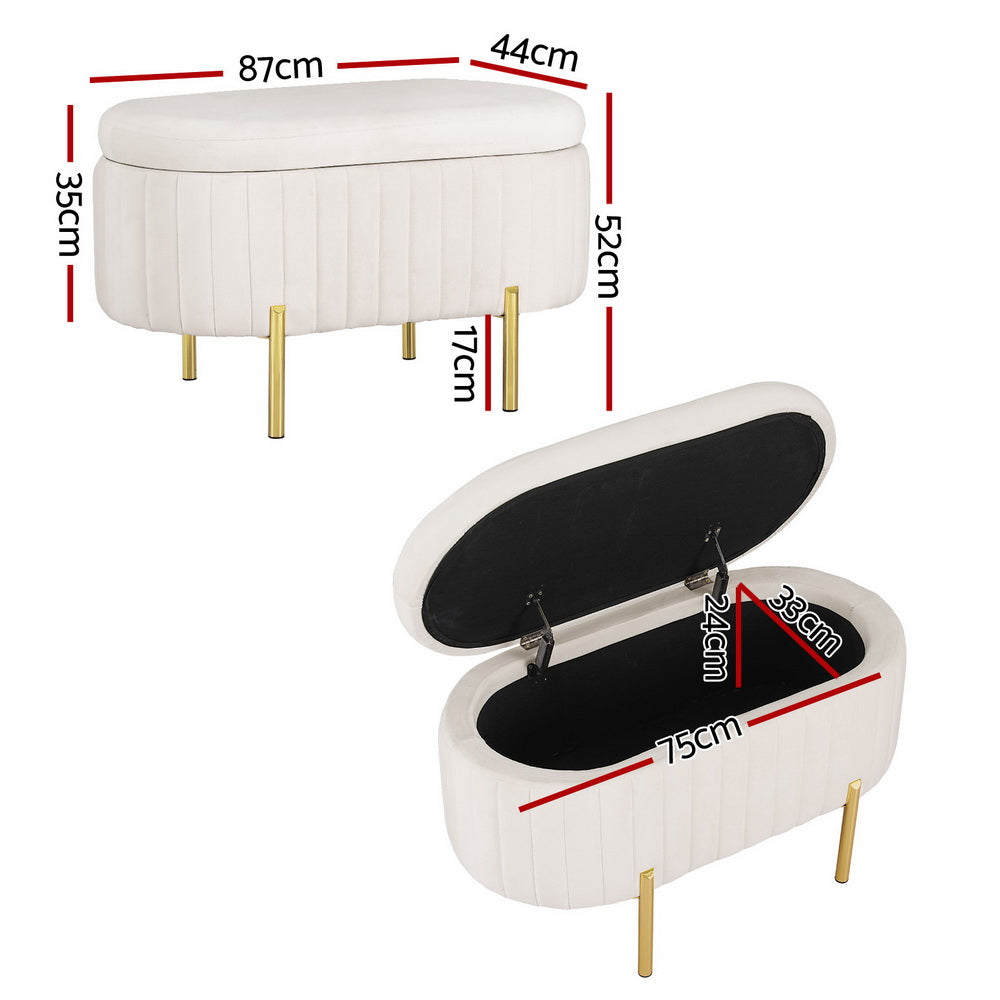 Osaka Boucle Storage Ottoman