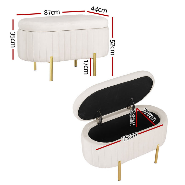 Osaka Boucle Storage Ottoman