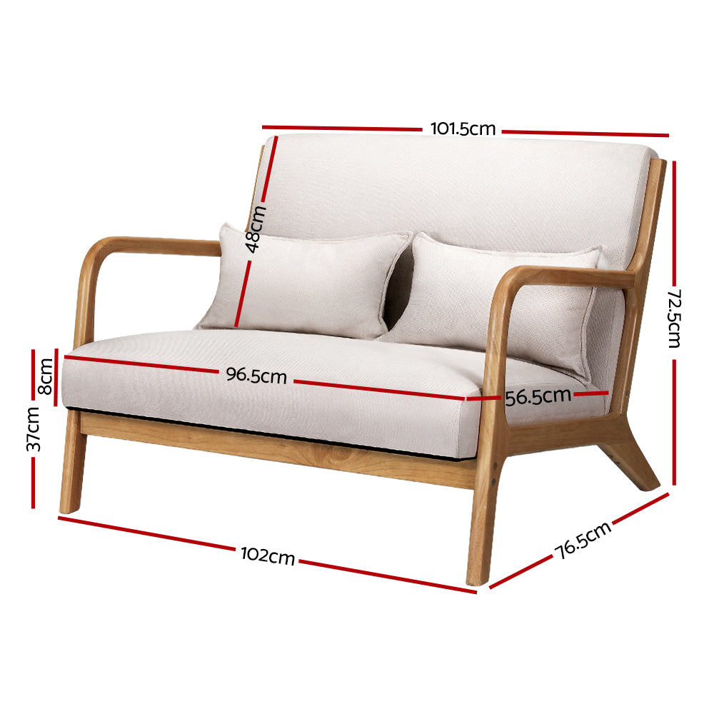 Barcelona Armchair - White/Natural