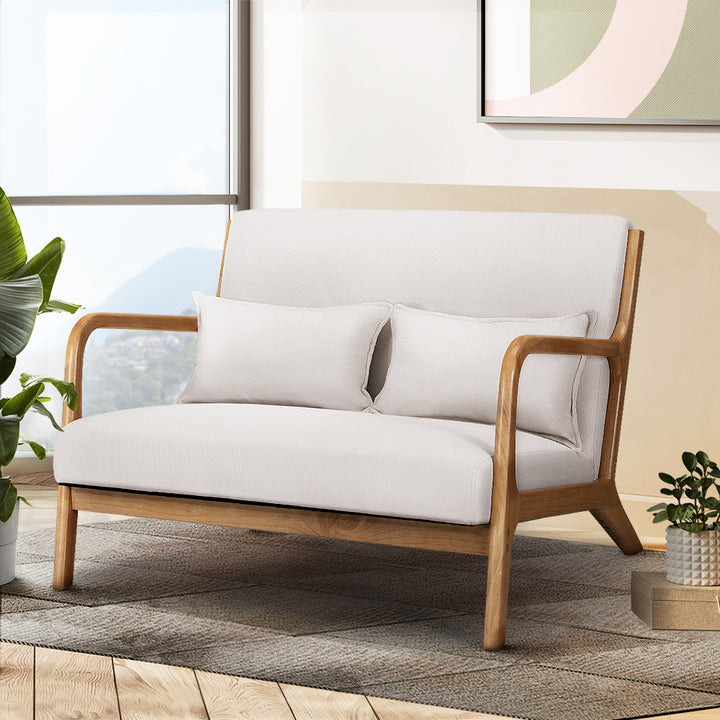 Barcelona Armchair - White/Natural