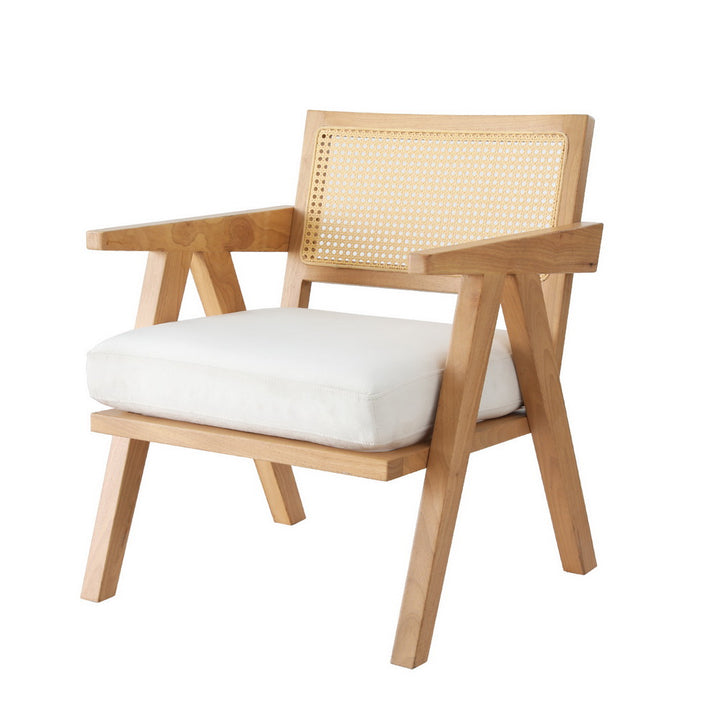 Ratanna Armchair - White/Natural