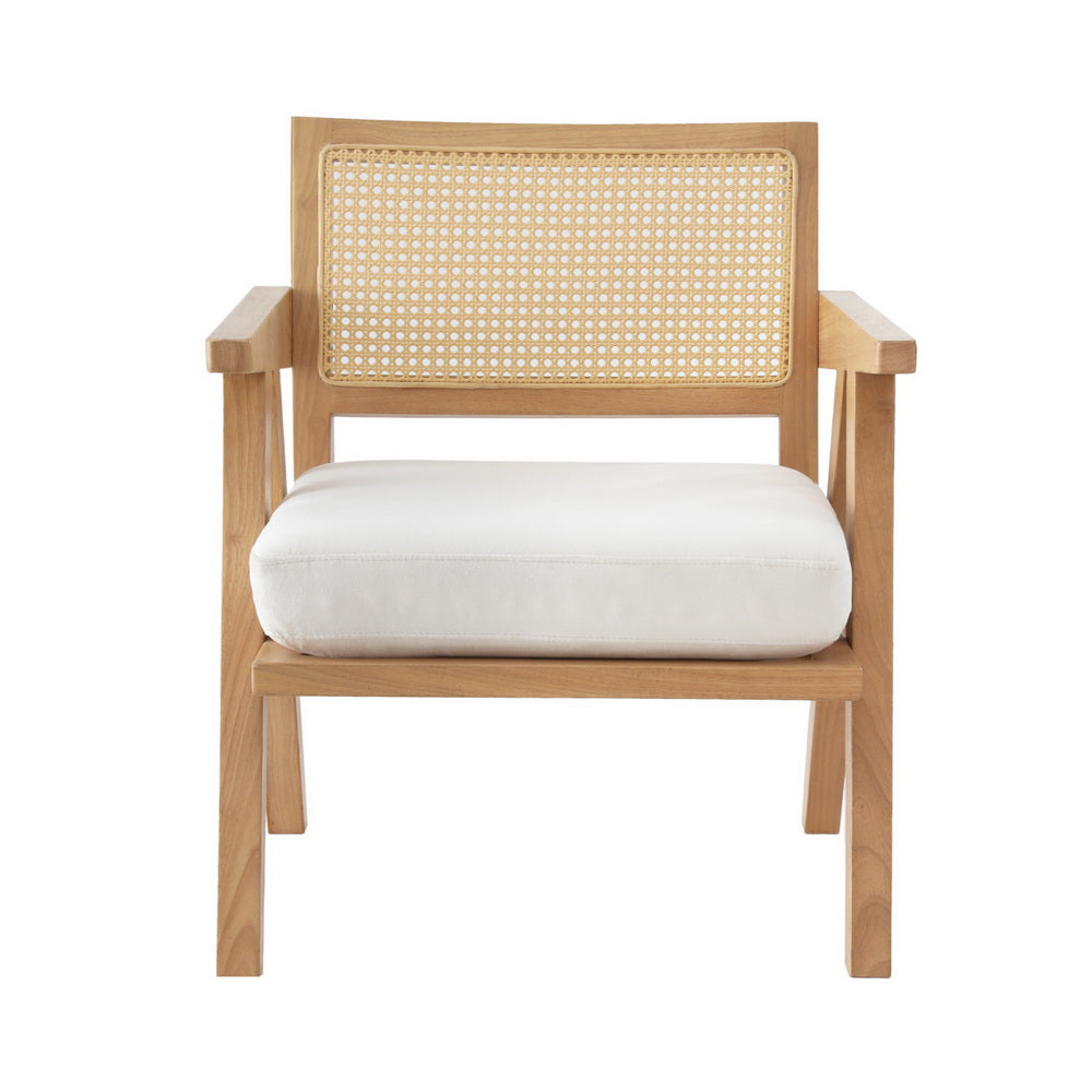 Ratanna Armchair - White/Natural