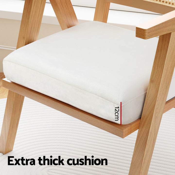 Ratanna Armchair - White/Natural