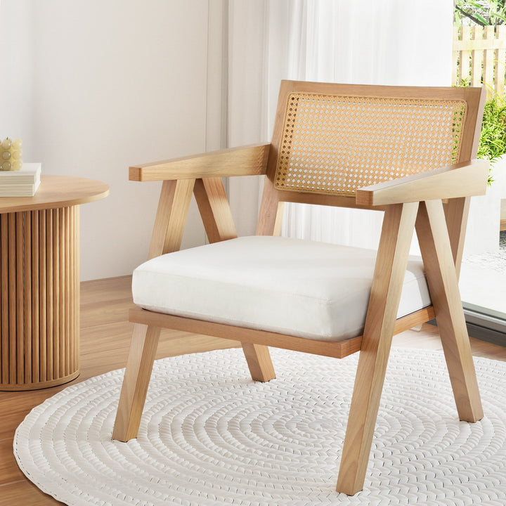 Ratanna Armchair - White/Natural