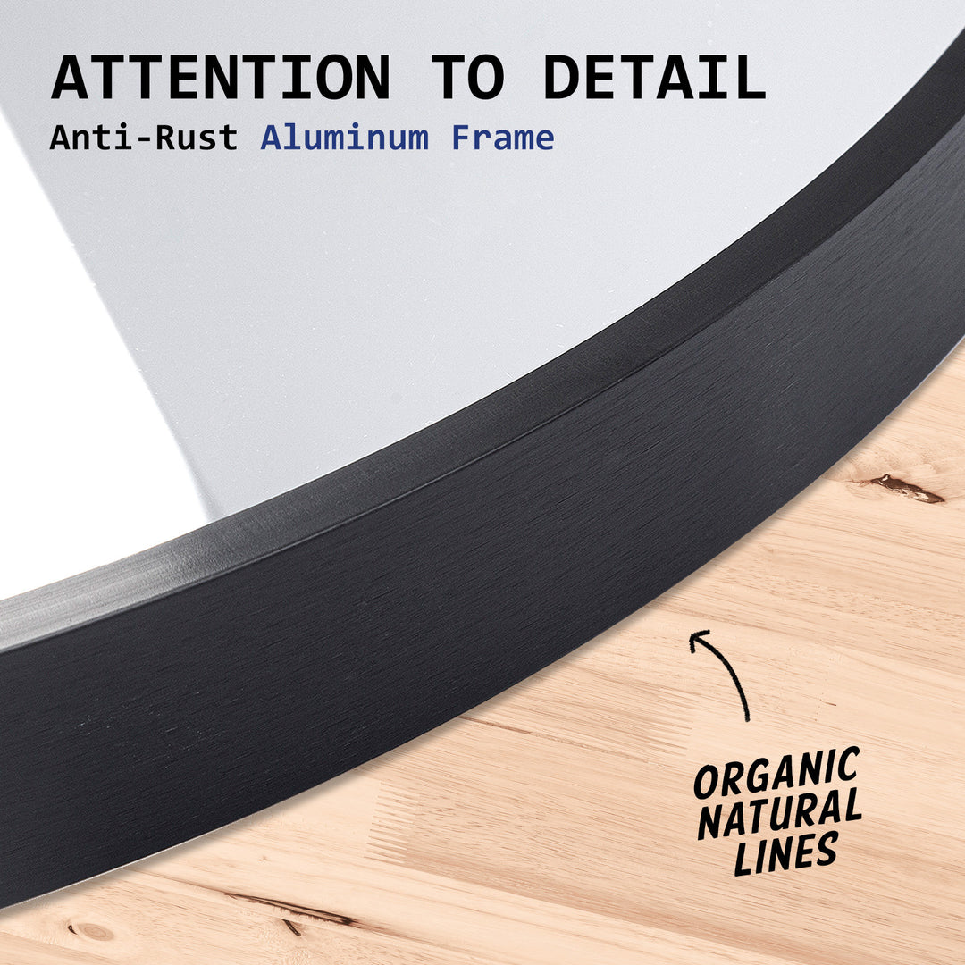 Positano Oval Mirror - Black