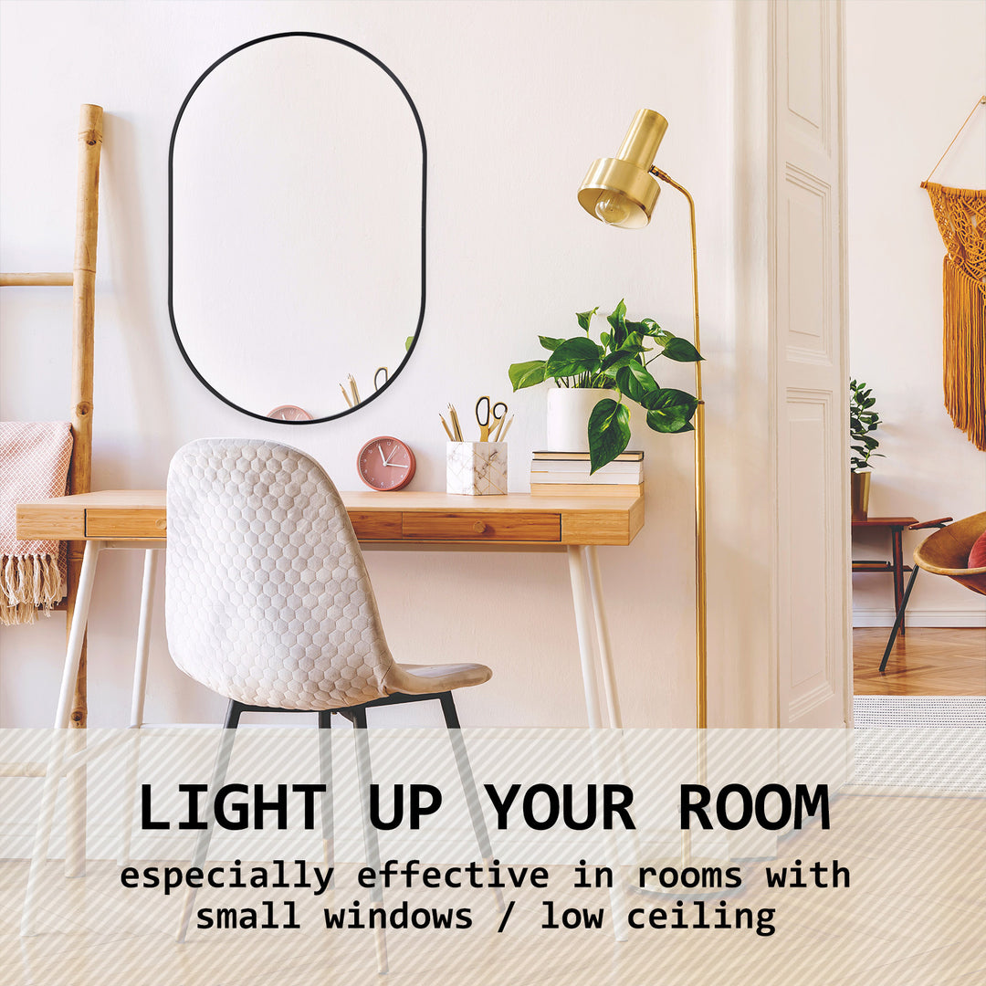 Positano Oval Mirror - Black