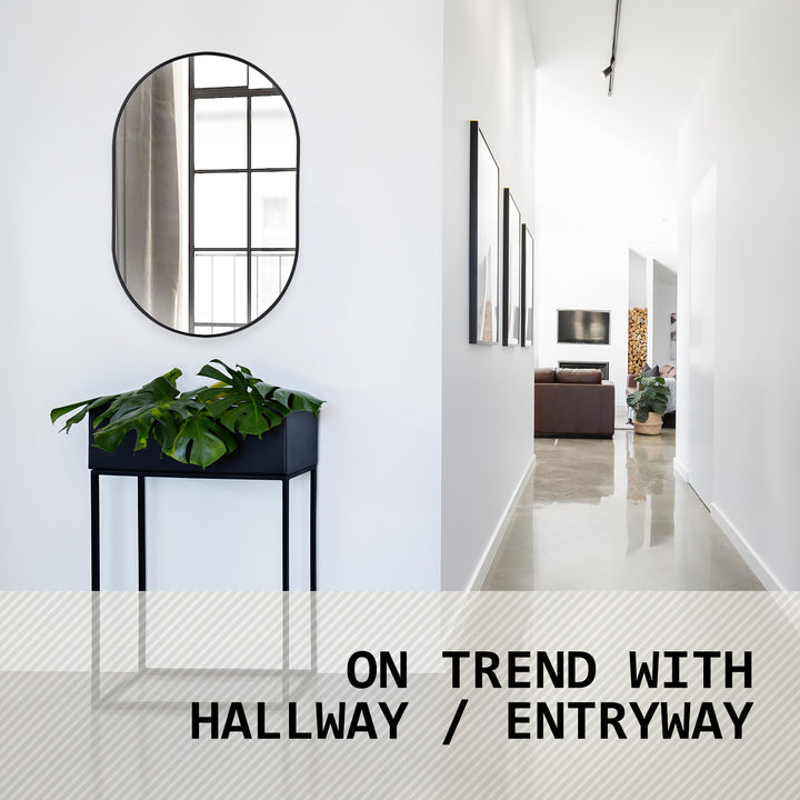 Positano Oval Mirror - Black