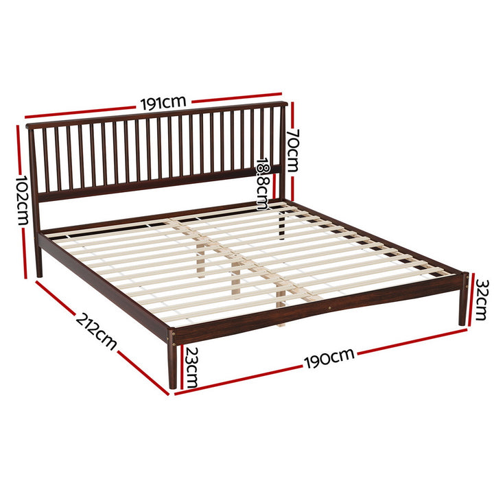Carlton King Bed - Walnut